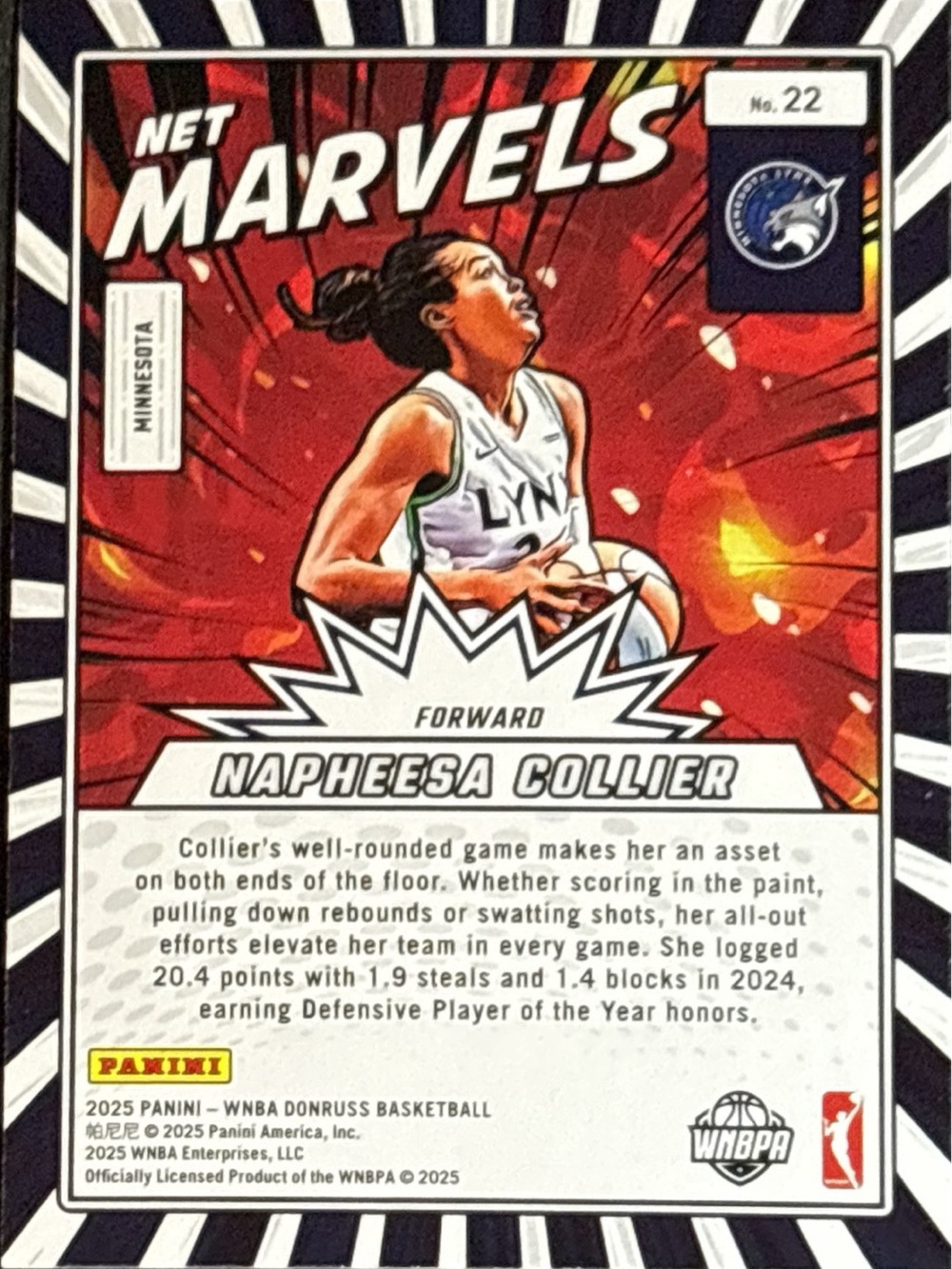 Panini Net Marvels Napheesa Collier Basketball Trading Card - Picture 2 of 2
